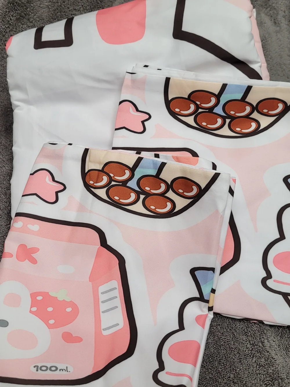 Kawaii Rabbit King Size Bedding Set 3 Pieces (1)Duvet & (2) Pillowcases. Soft